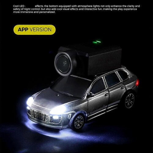 (Silvery) Mini FPV Remote Control Car - Silver (with Camera+APP Control) 1:64 2
