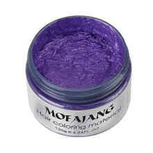 (Purple) Mofajang 9 Colors Unisex Hair Color Wax Mud Dye Styling Cream Diy Coloring