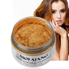 (Gold) Mofajang 9 Colors Unisex Hair Color Wax Mud Dye Styling Cream Diy Coloring