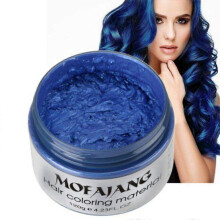 (blue) Mofajang 9 Colors Unisex Hair Color Wax Mud Dye Styling Cream Diy Coloring