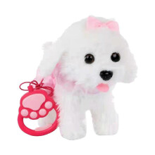 (Pink) Interactive Dog On A Leash Talking With A Remote Musical Spike For Girl