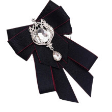 Delicate Bows Shape Brooch Decorated With Pearls And-3