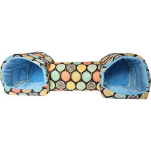 (Black) Fun Tunnel Canvas Guinea Pig Accessories Ferret Toy Rabbit Hideout