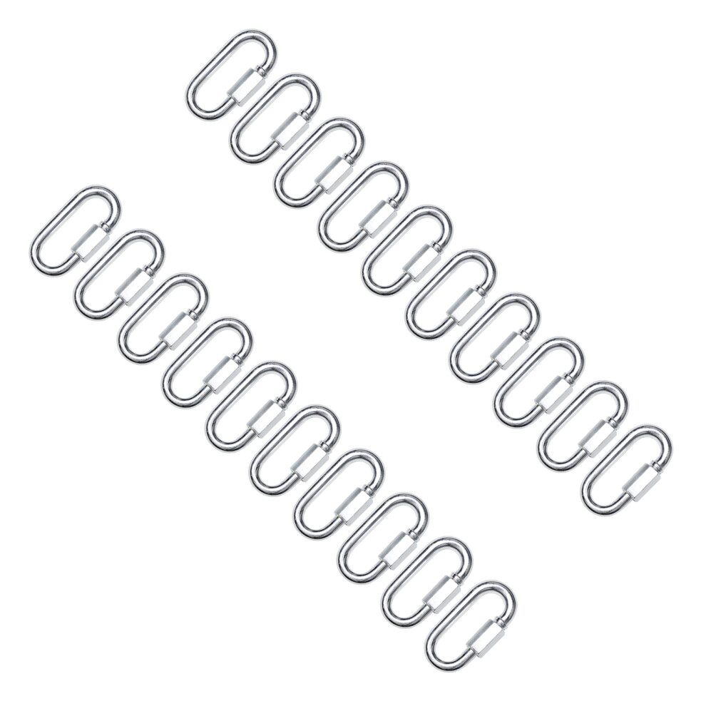 20Pcs Polishes Steel Fast Connect Chain Link For Camping-M5 7751001605116