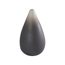 Tropfenförmige Keramikvase, blau oder grau, 15 x 8 cm oder 18 x 8 cm
