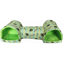 (Green) Fun Tunnel Canvas Guinea Pig Accessories Ferret Toy Rabbit Hideout