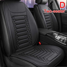 (2pcs Black D) Heated Car Seat Cover 12V Universal Car Seat Heater Fast Heating Pad Thicken