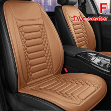 (2pcs brown F) Heated Car Seat Cover 12V Universal Car Seat Heater Fast Heating Pad Thicken