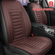 (1pcs Brown B) Heated Car Seat Cover 12V Universal Car Seat Heater Fast Heating Pad Thicken