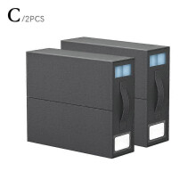 (Black viewport) 2PCS Bed Sheet Organizer Bed Sheet Storage Box for Pillowcases Blanket Towels
