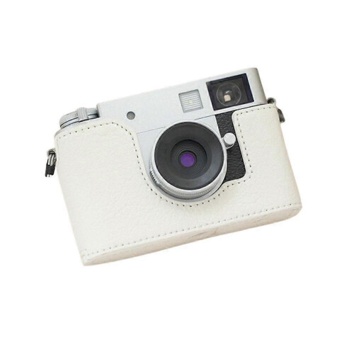 (White Protective case) For Fuji Xhalf Protective Cover For Xhalf Half-Grid Camera Bag Base Leather Case