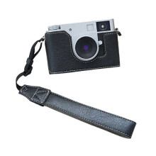 (Black Case with wrist strap) For Fuji Xhalf Protective Cover For Xhalf Half-Grid Camera Bag Base Leather Case
