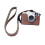 (Coffee Case with shoulder strap) For Fuji Xhalf Protective Cover For Xhalf Half-Grid Camera Bag Base Leather Case 1