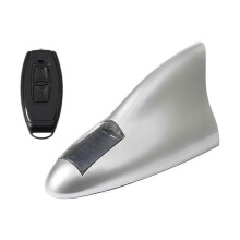 (C) Car Solar Shark Fin Antenna Remote Control Flashing Light Body Decoration