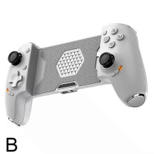 (White) Mobile Phone Telescopic Game Controller Hall Bluetooth TypeC Dual Mode