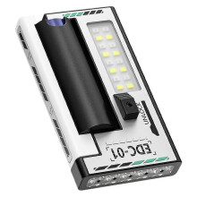 Edc-1 Magnetic Work Light, Portable 5-Leds Usb Rechargeable Flashlights