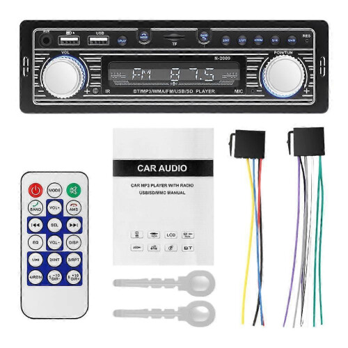 Car Bluetooth Usb Mp3 Radio Fm Media Player Remote
