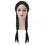 (Black middle parting) Costume Black Braided Double Ponytail Wig 1