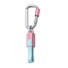 (Blue) Usb4 Cable Pd 240W Fast Charging C To C Cable Portable Lanyard Design