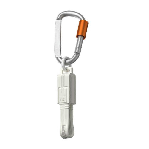 (White) Usb4 Cable Pd 240W Fast Charging C To C Cable Portable Lanyard Design