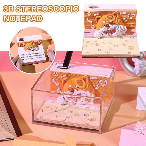 3D Desk Note Pad   Tear-Away Calendar Note Cute- 1