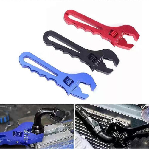 (Black) Aluminum Wrench Connector An3-An16Adjustable Tool Set For Hose Fitting Adapter 2