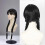 (Black bangs) Costume Black Braided Double Ponytail Wig 2