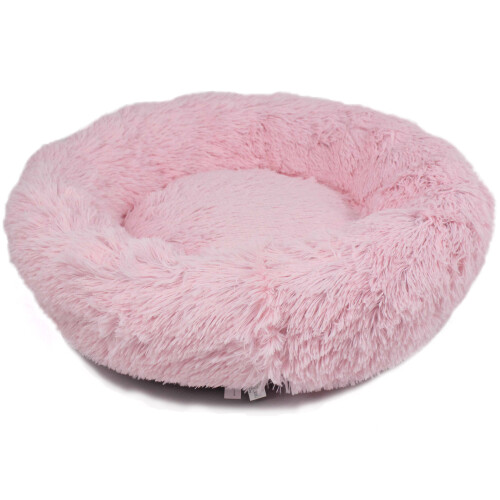Actiaspet Medium Dog Bed Fluffy Donut Cushion in Pink 2