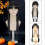 (Black bangs) Costume Black Braided Double Ponytail Wig 5