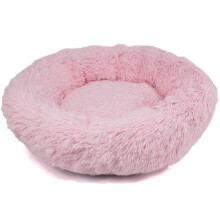 Actiaspet Medium Dog Bed Fluffy Donut Cushion in Pink