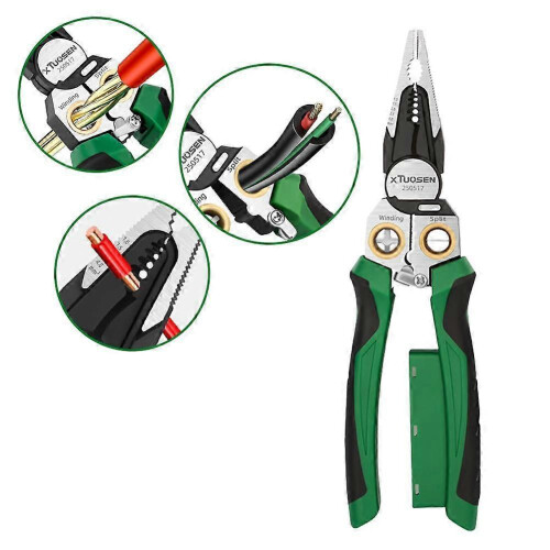 Multi-Function Wire Stripper Crimper Self-Adjusting Wire Cutter Cable Stripper 2