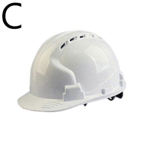 (White) Thickened V-shaped ABS safety helmet, construction site labor protection helmet