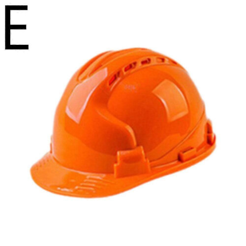 (Orange) Thickened V-shaped ABS safety helmet, construction site labor protection helmet