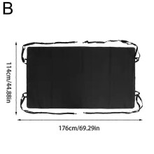 (176X114cm) RV Tailgate Sunshade Rear Barn Door Awning Cover Rain Protection Portable