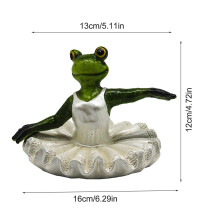 Statuetta di rana dipinta a mano, statua in resina, animale da collezione, decorazione per la casa, scolpita meticolosamente, design galleggiante,