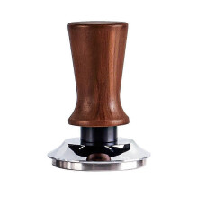 (51mm) Coffee Powder Press Solid Wood Handle and Stainless Steel Elastic Powder Ham