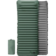 (Green) Camp Self Inflating Camping Mattress With Built-In Foot Pump