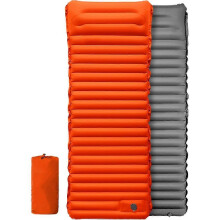 (Brown) Camp Self Inflating Camping Mattress With Built-In Foot Pump