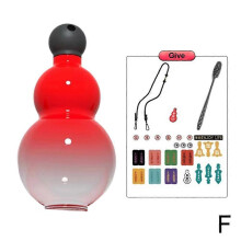 (Red) Portable Gourd Sports Water Bottle Large Capacity 2024 New Outdoor Water Bottle