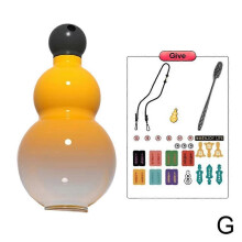 (Yellow) Portable Gourd Sports Water Bottle Large Capacity 2024 New Outdoor Water Bottle