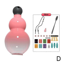 (Pink) Portable Gourd Sports Water Bottle Large Capacity 2024 New Outdoor Water Bottle