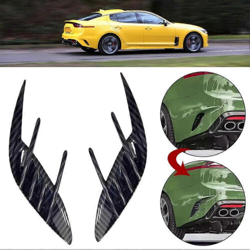 For Stinger 2018-2023 Gloss Black Rear Bumper Lip Diffuser Spoiler Splitter 2