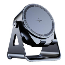(Black) Wireless Mobile Phone Bluetooth Speaker Intelligent Induction Speaker Stand
