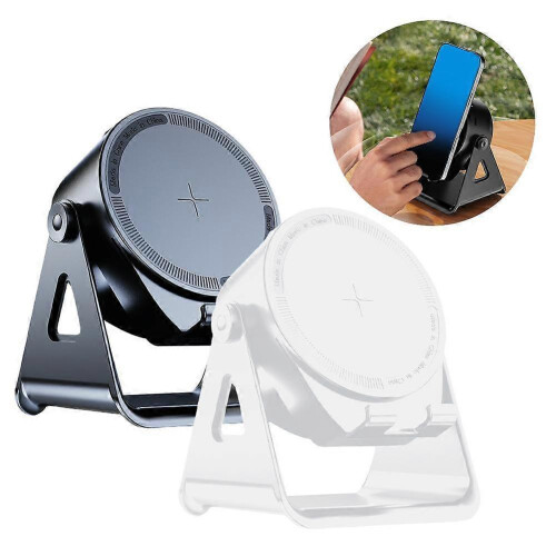 (White) Wireless Mobile Phone Bluetooth Speaker Intelligent Induction Speaker Stand 2