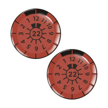 (brown 22) German License Plate Emission And Inspection Sticker Set