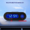 Compact Digital Car Clock - Luminous with LCD Backlight - Thermometer, Time Display, Car Interior Accessory - QEYN 4