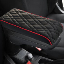 (B Red) Small Car Armrest Box Height Increasing Pad Universal Type
