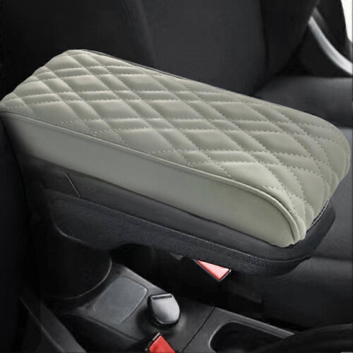 (Gray) Small Car Armrest Box Height Increasing Pad Universal Type
