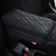 (Black) Small Car Armrest Box Height Increasing Pad Universal Type