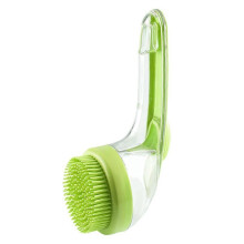 (Green Fine Brush Head) Pet Bath Brush, Dog Scrubber for Bath Dog Grooming Massage Brush